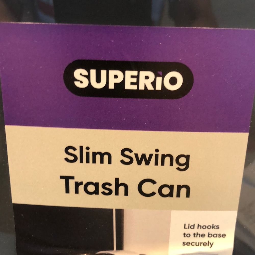 Superio Slim Swing Trash Can